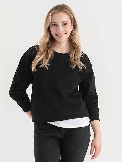 Classic Fit Cotton Crew-neck Sweatshirt