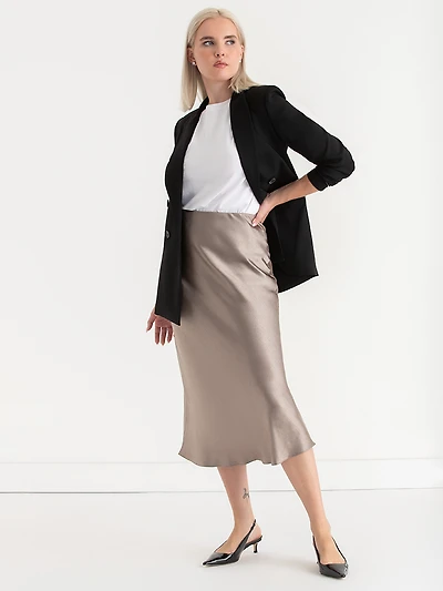 Satin Midi Skirt