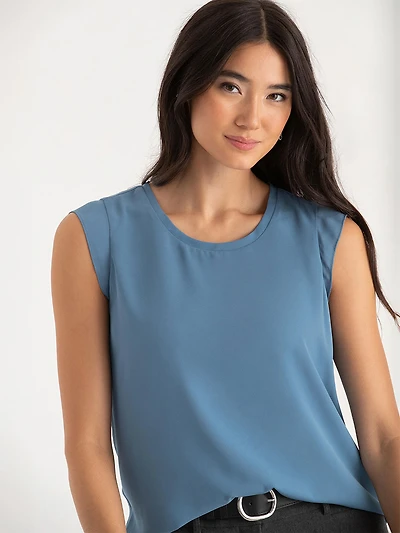 Carrie 2-Layer Cap Sleeve Blouse