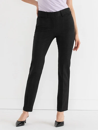 Spencer Straight Leg Pant Dark Charcoal Luxe Ponte