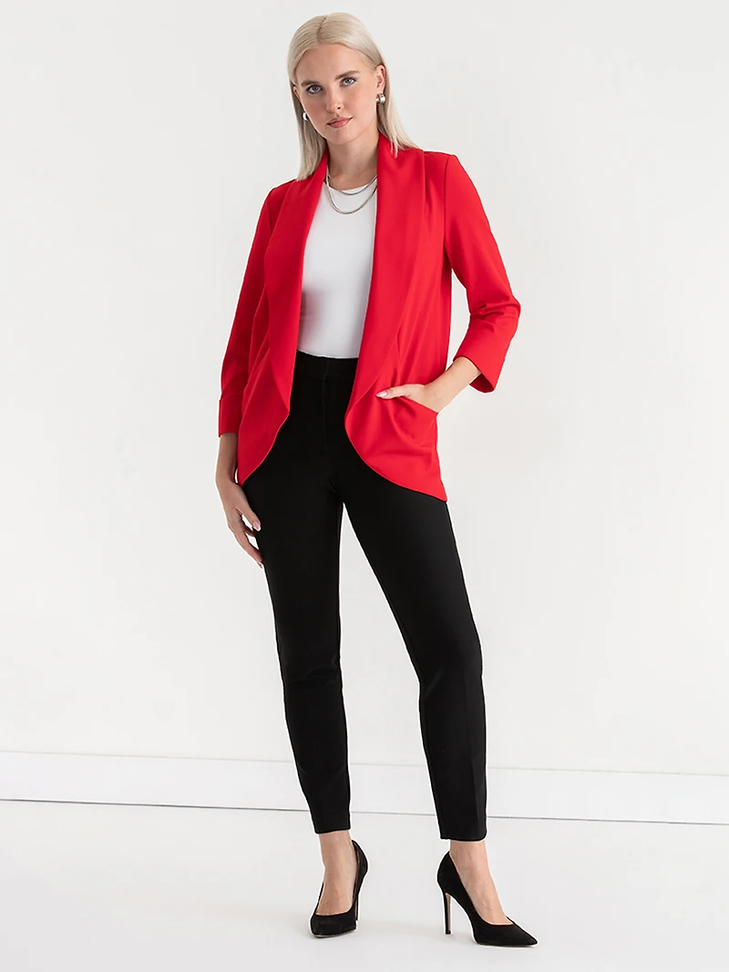 York Shawl Collar Blazer Goji Berry