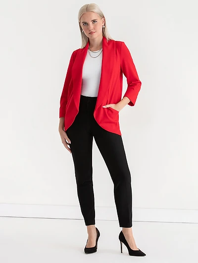York Shawl Collar Blazer Goji Berry