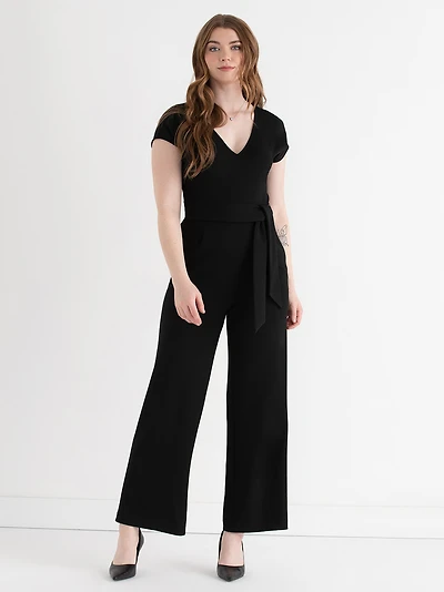 Venus Wide Leg  Iconic Crepe Jumpsuit