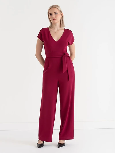 Venus Wide-Leg Jumpsuit Iconic Crepe