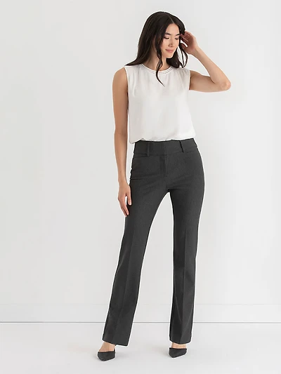 Bradley Bootcut Charcoal Pant Luxe Ponte