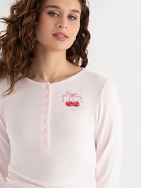 Long Sleeve Fitted Henley