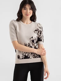 Puff Sleeve Pullover Pumice Stone