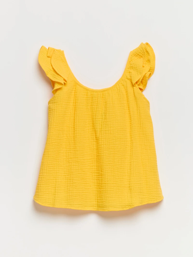 Crinkle Cotton Tank Top