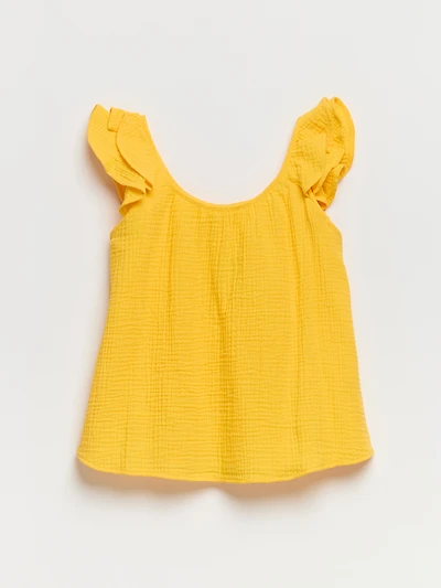 Crinkle Cotton Tank Top
