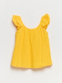 Crinkle Cotton Tank Top
