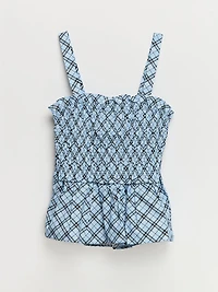 Cropped Poplin Blouse