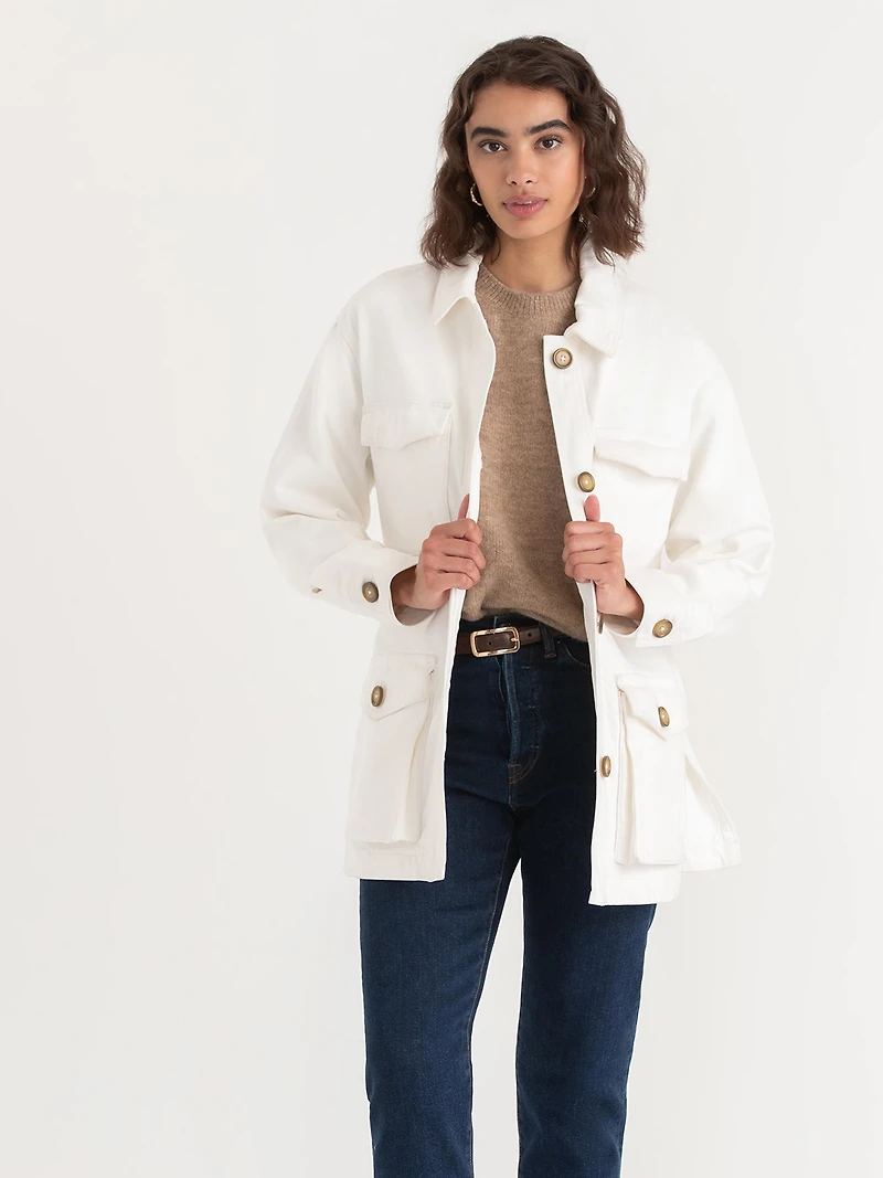Belted Twill Chore Coat