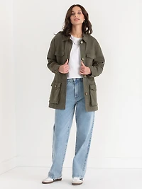 Belted Twill Chore Coat