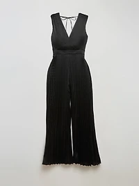 Satin Pleated Jumpsuit