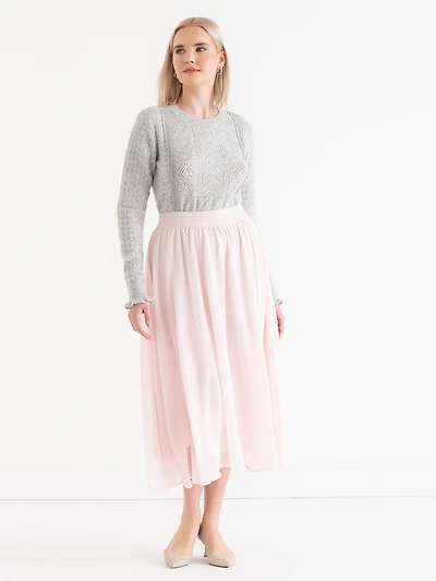 Pointelle Crewneck Sweater