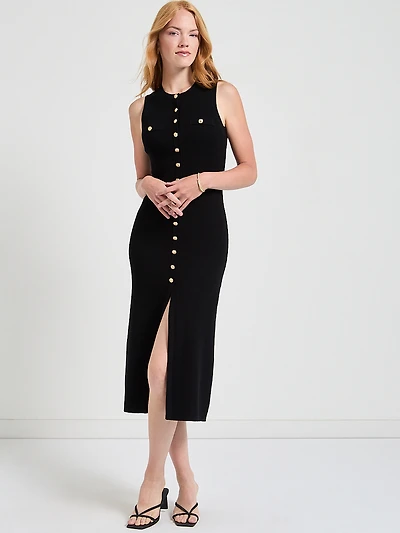 Ribbed Bodycon Midi Dress