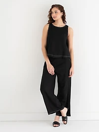 Linen Tank with Back Buttons