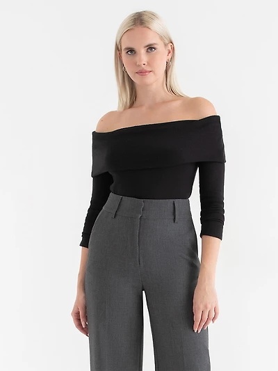 Off The Shoulder Hacci Top