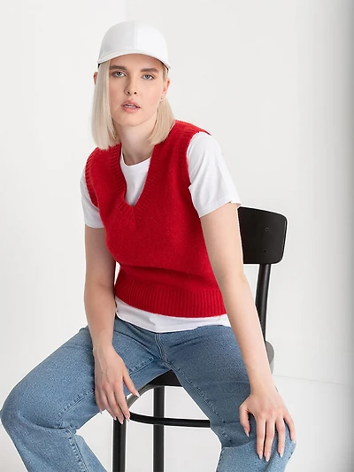 V-Neck  Sweater Vest