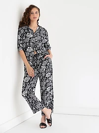 Relaxed Fit Linen Button-Up Shirt