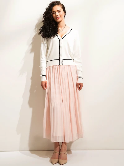 Chiffon Micro Pleat Skirt
