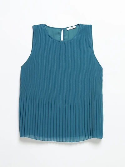 Release Print Sleeveless Blouse