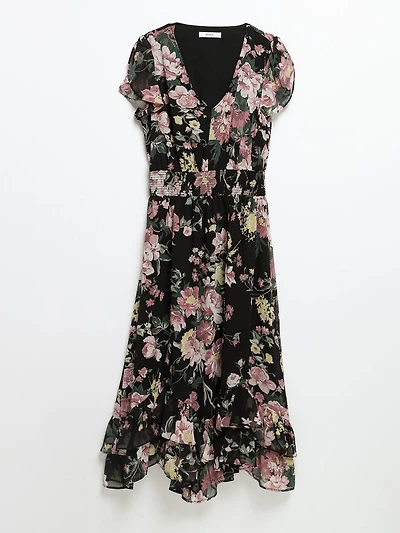 Chiffon Ruffle Dress