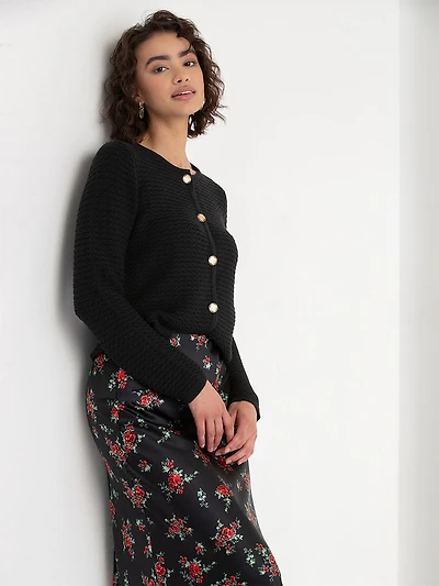 Novelty Button-Down Cardigan