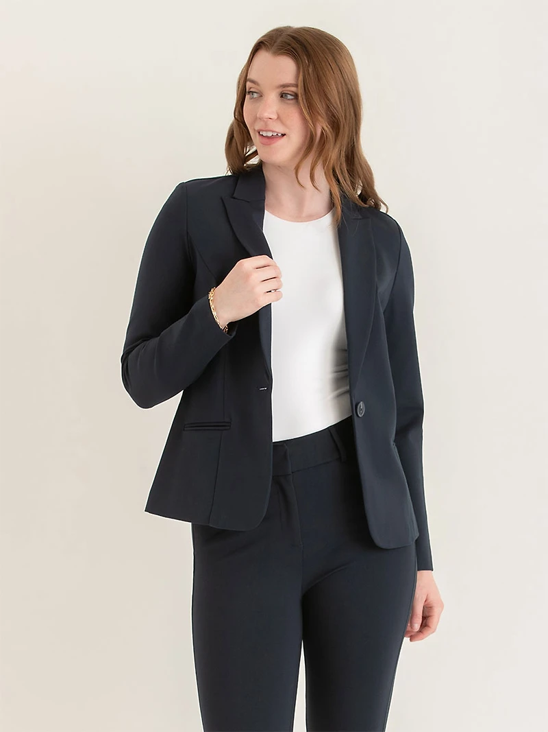 Oxford Classic Suit Blazer  Luxe Ponte