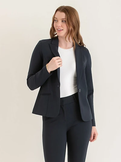 Oxford Classic Suit Blazer  Luxe Ponte