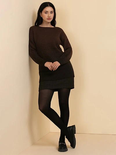 Ombre Boat Neck Sweater