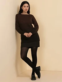 Ombre Boat Neck Sweater
