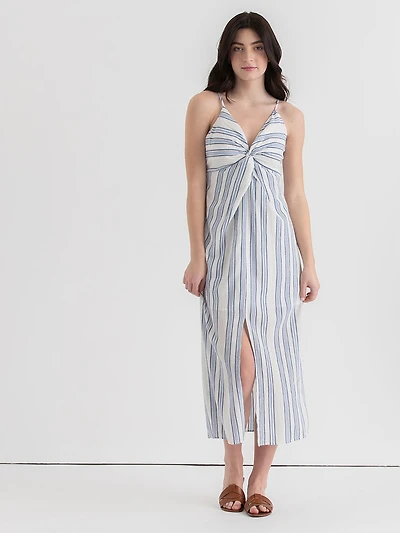 Strappy Twist Front Maxi Dress