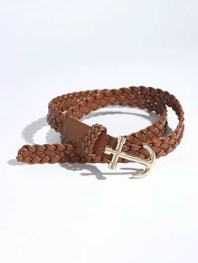 Braided Belt with Anchor Buckle