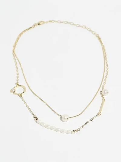 Double Strand Pearl Necklace