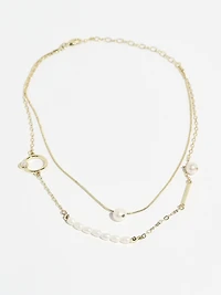 Double Strand Pearl Necklace