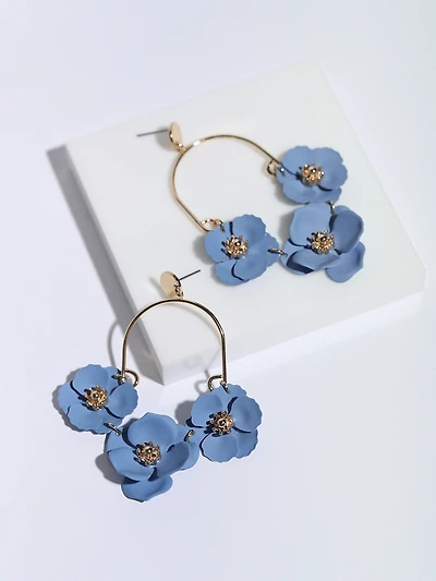 Floral Trio Dangle Earrings