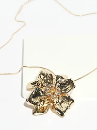 Large Floral Pendant Necklace