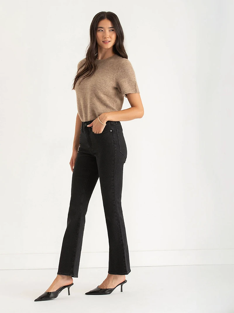 Betty Bootcut High Rise Jeans Washed Black
