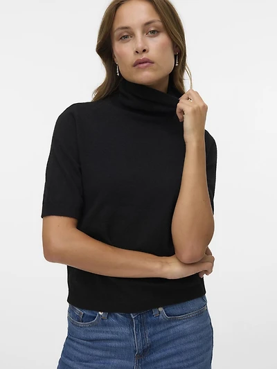 Vero Moda Marina Half-Sleeve Roll Neck Pullover