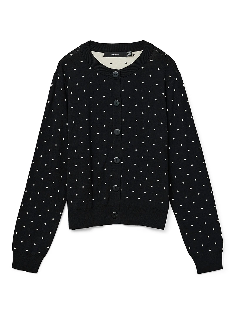 Vero Moda Saba Long Sleeve Polkadot Cardigan