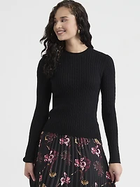 Cable Knit  Crewneck Sweater
