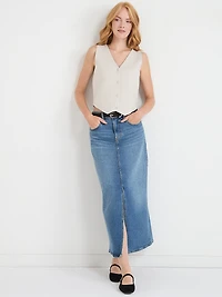 Denim Maxi Skirt