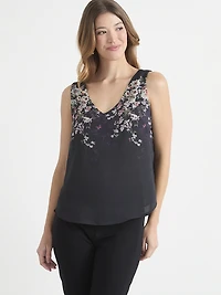 2-Layer Sleeveless Chiffon Blouse