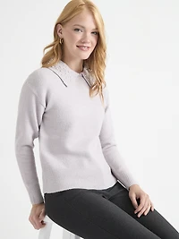 Pearl Collar Sweater