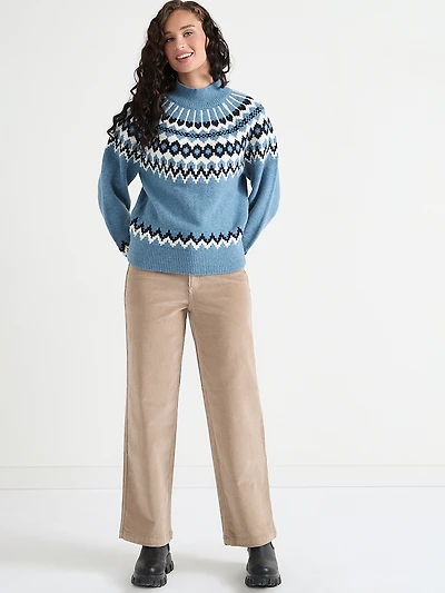 Raglan Sleeve Mockneck Sweater