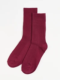 Ribbed High Crew Socks Red/Pink