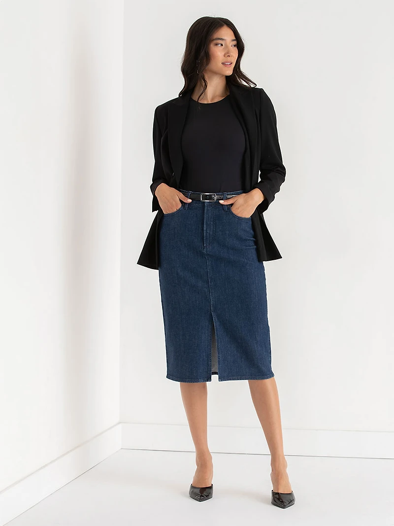 Denim Midi Skirt