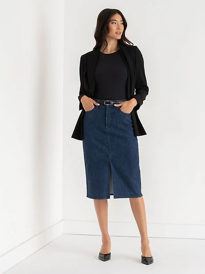 Denim Midi Skirt
