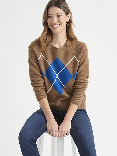 Wool-Blend Mossy Sweater